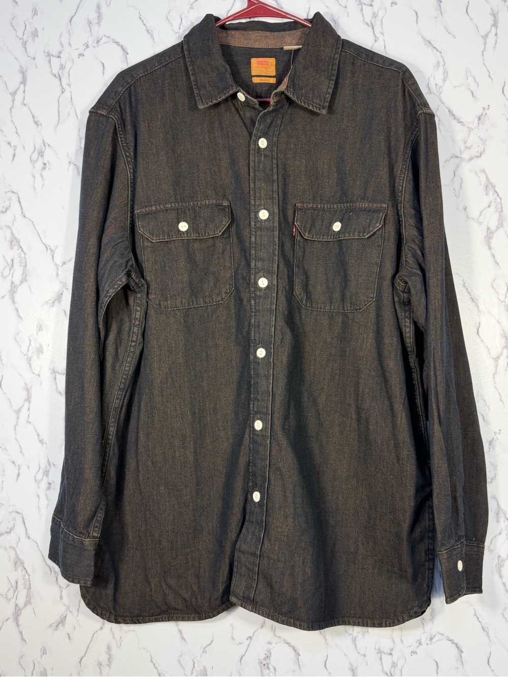 Levi’s The Worker Relaxed Fit Long Sleeve Denim Button-Down Shirt NWT Large